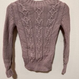 Cable Knit Mauve Sweater